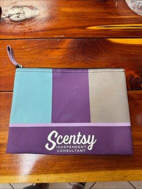Scentsy Purple, Teal & Gray Zip Pouch